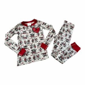 Hanna Andersson Disney Mickey / Minnie Valentines Pajamas